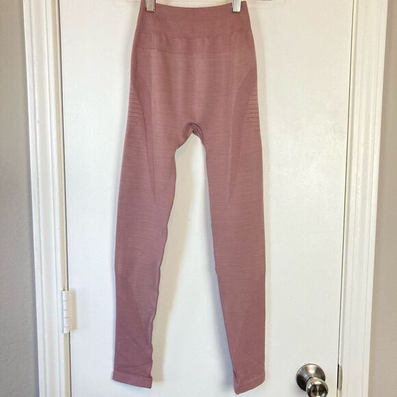 Alphalete Amplify Contour Leggings Dust Rose Pink Athletic Compression Pants XS - Picture 1 of 8